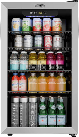 18 in. 3.2 Cu. Ft. Beverage Refrigerator Merchandiser with Stainless Steel Trim 