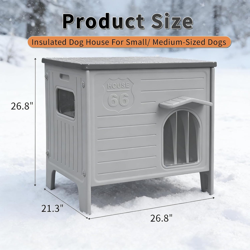 Insulated Dog House for Outside, Weatherpoof Dog House Outdoor Indoor
