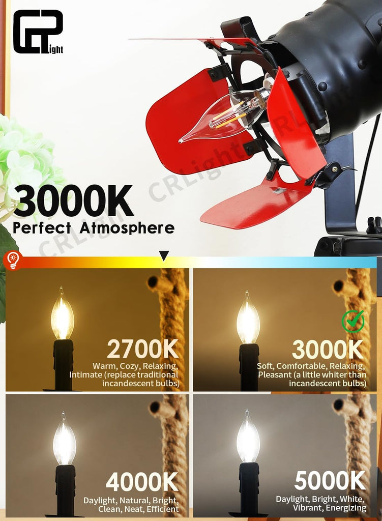 2W E12 LED Candelabra Bulb CA11 3000K Soft White, 12 Pack