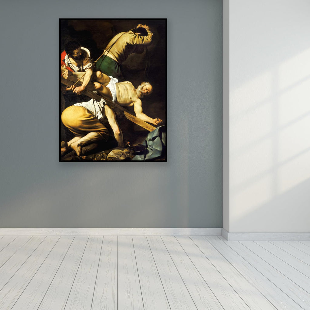 Caravaggio Canvas Wall Art - Crucifixion of Saint Peter Poster - Fine Art Print - Famous Oil Painting Reproductions