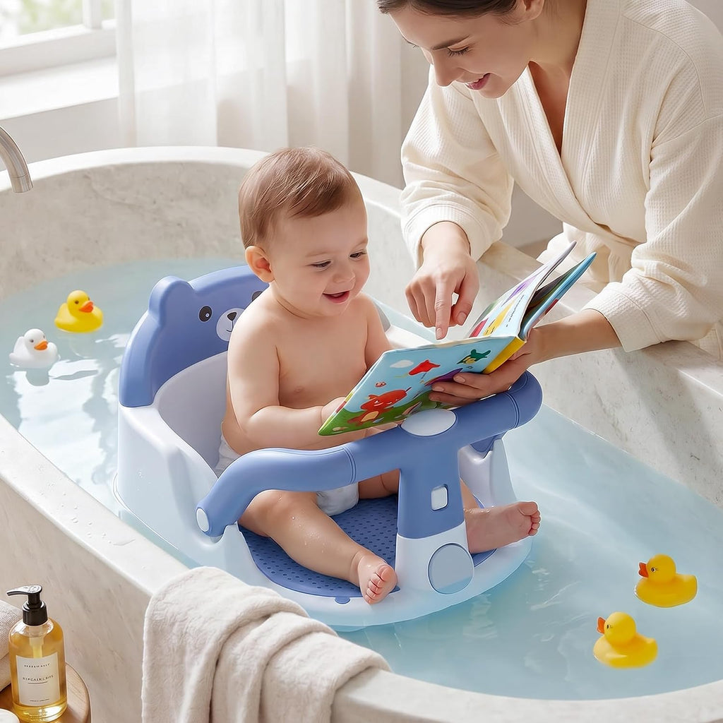 Bath Seat for Babies 6 Months & up Non-Slip Toddler Bath Seats for Sitting Up Infant Bathtub Chair with Suction Cups