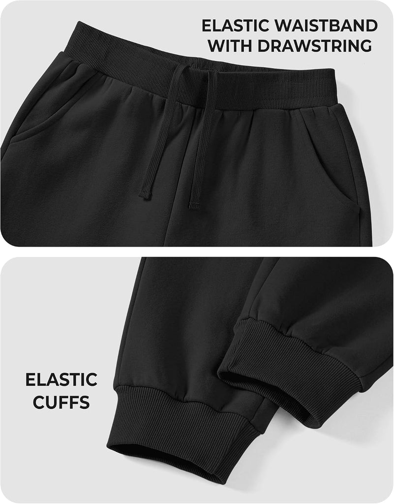Boys Sweatpants Kids Athletic Fleece Jogger Pants with Pockets