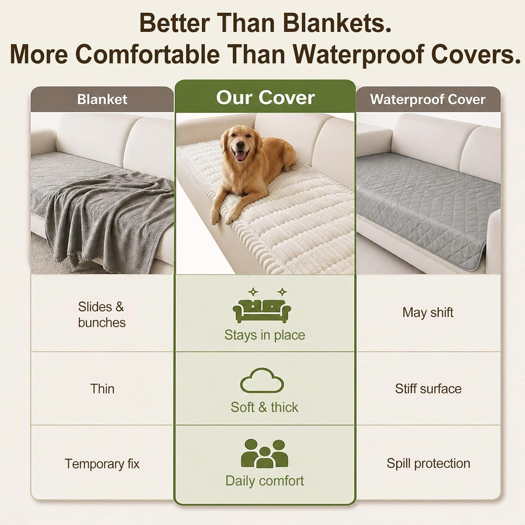 Couch Cover for Dogs, Non Slip Fuzzy Thick Pet Sofa Protector