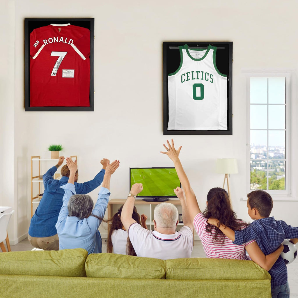 Jersey Frame Display Case, Jersey Shadow Box with 98% UV Protective Acrylic Door for Football, Basketball, Baseball