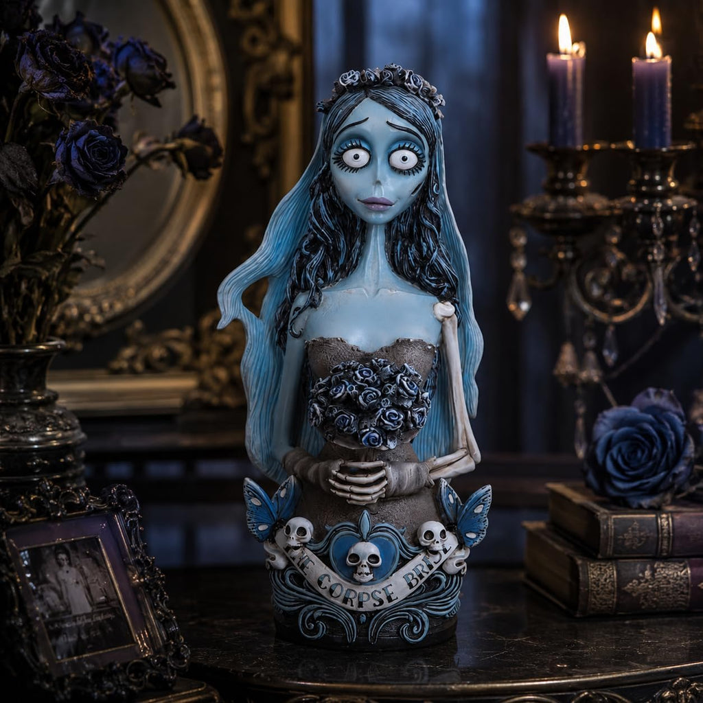 Official Corpse Bride Emily Bust, 29.3cm, Resin, Blue, Officially Licensed Merchandise, Collectible Emily The Bride