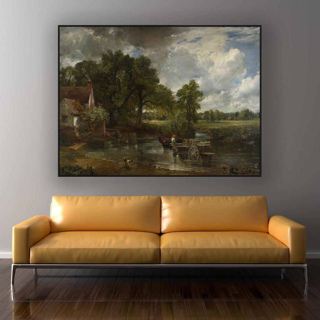 John Constable Canvas Art Print - The Hay Wain Poster - Landscape Oil Painting Reproduction - Nature Romantic Picture