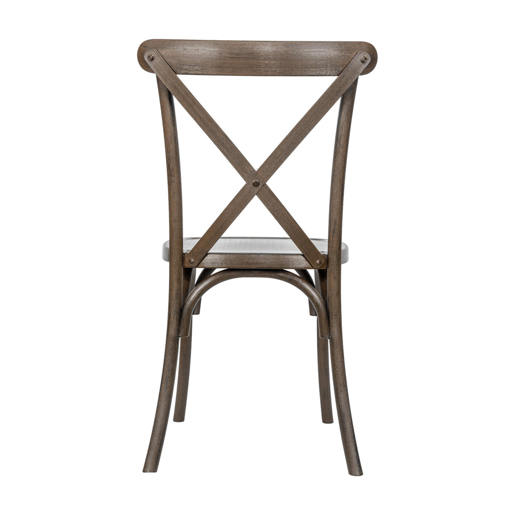 Hercules Resin Cross Back Chair, Dark Brown