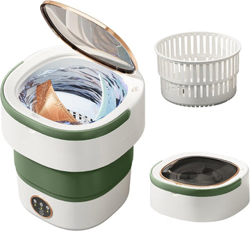 Portable Washing Machine 20L - Small Foldable Washer with Spin Basket, 3 Mode Deep Clean - Mini Laundry Machine for