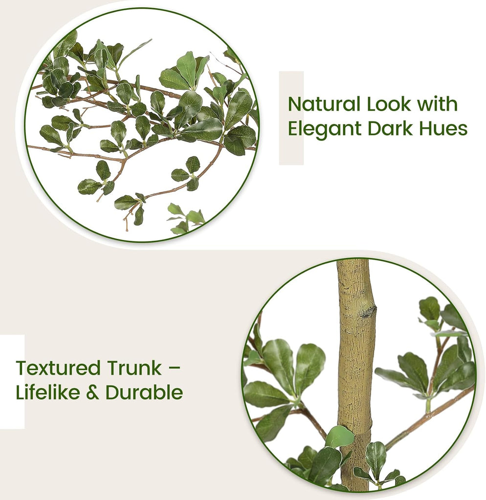 Faux Black Olive Tree 8ft with Planter - Artificial Shady Lady Tree
