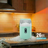 Nugget Ice Makers Countertop, Portable Nugget Ice Machine, Ready in 6 Mins, 24lbs in 24Hrs, Auto-Cleaning