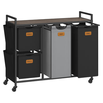 Laundry Hamper 4 Section, Laundry Sorter, 39.6 Gal. (150 L)