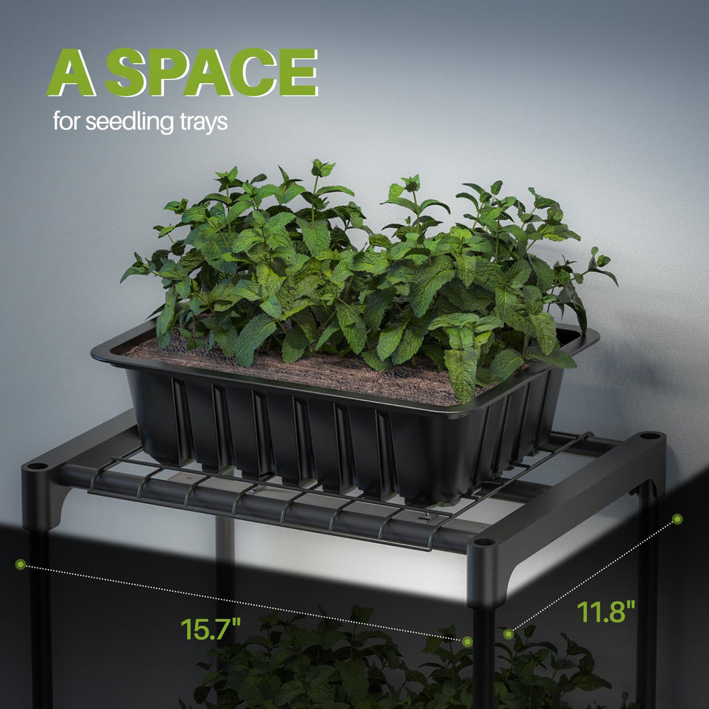 Indoor Greenhouse with Grow Lights, 11.8x15.7x59