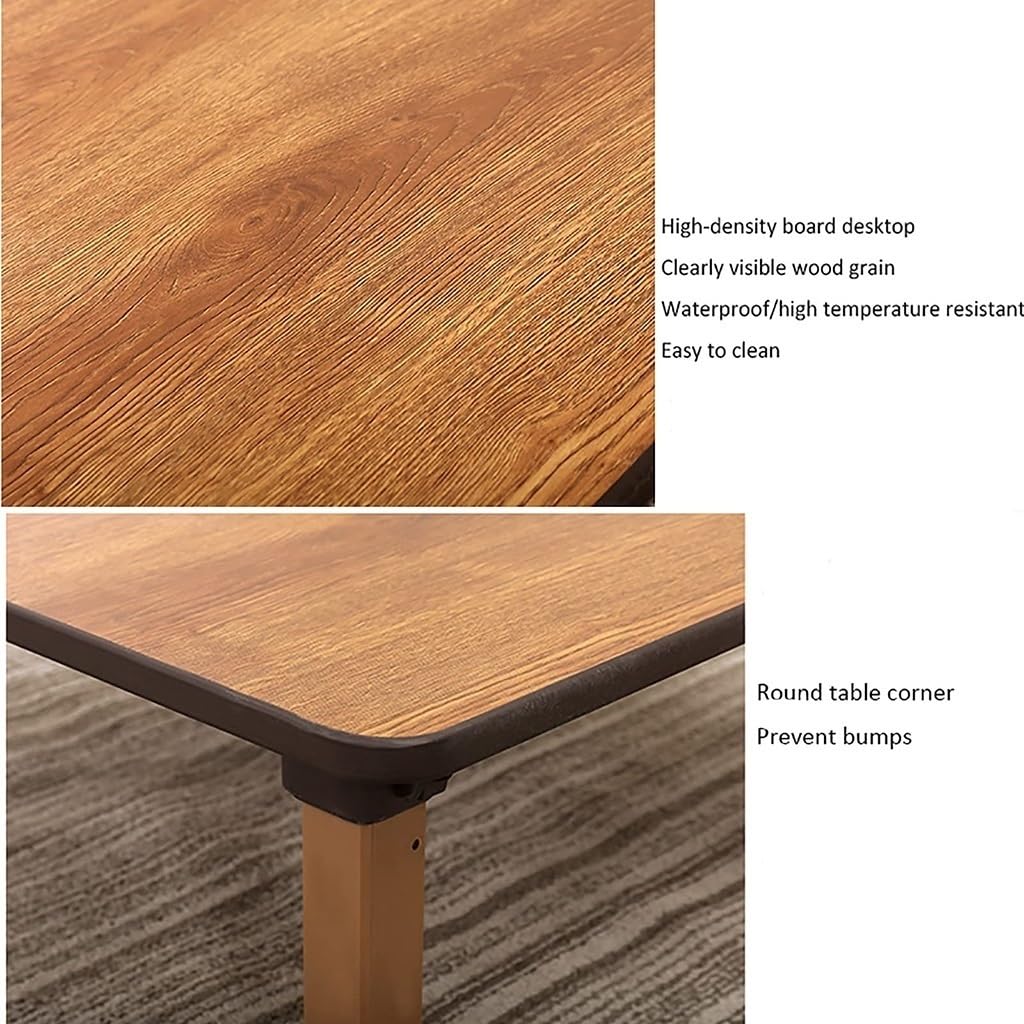 Japanese-Style Square Folding Tea Coffee Table, Low Table, Dining Table, Study Table, Small Desk, for Tatami Sitting
