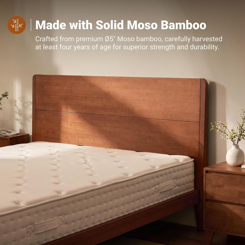 Bamboo Japanese Joinery Bed Frame with Headboard