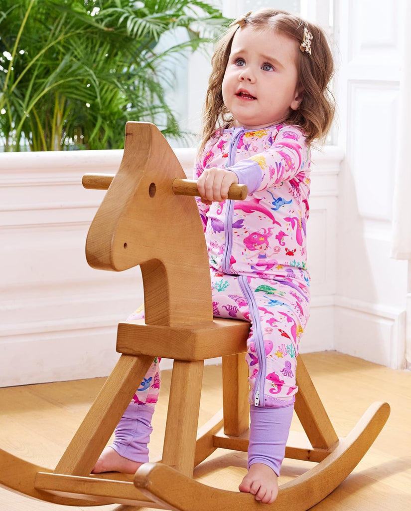Viscose derived from bamboo Baby Pajamas Convertible Footie Sleepers for Baby Girl Way Zipper Onesies
