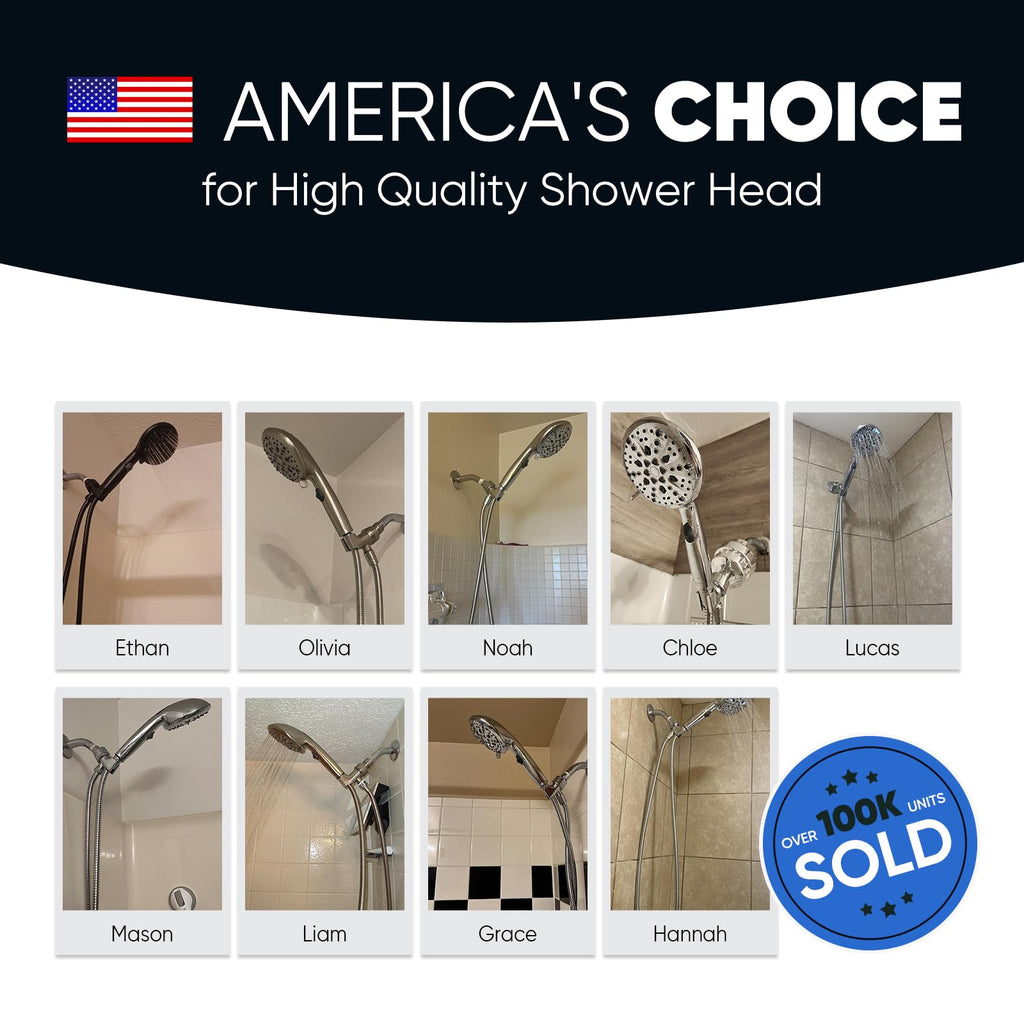 9 Spray Modes Handheld Shower Head, Water-Saving, ORB