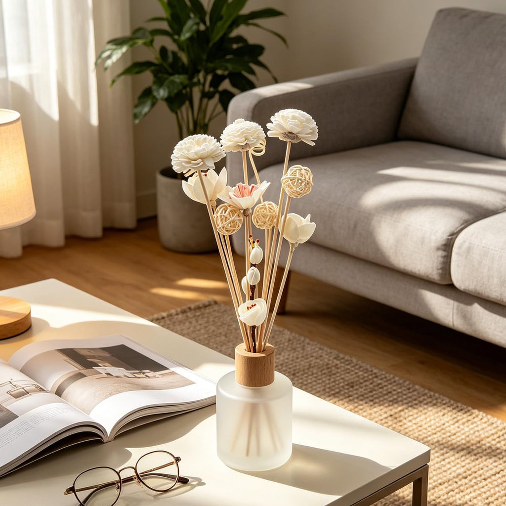 Reed Diffuser Sticks Set, Flowers Refill Replacement Sticks - Set of 18