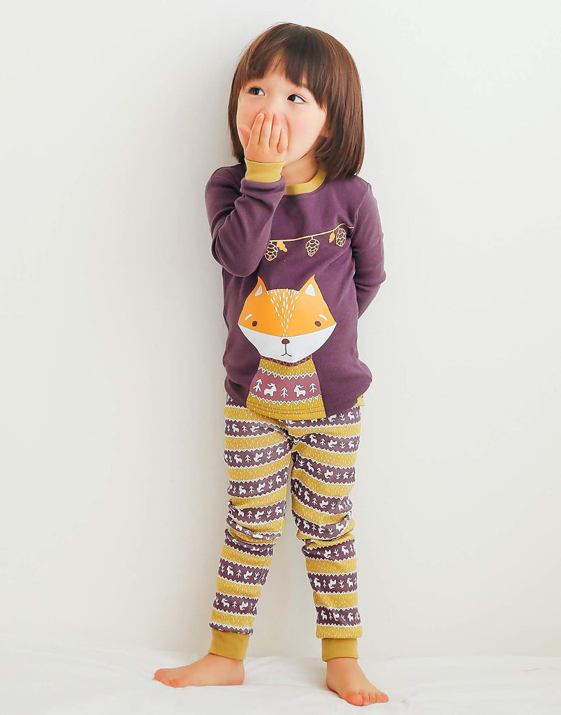 Toddler Kids Junior Girls Boys 100% Cotton Dinosaur Mermaid Pajamas Sleepwear Pjs