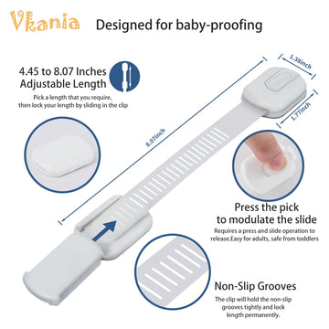 8-Pack Cabinet Locks Baby Proofing