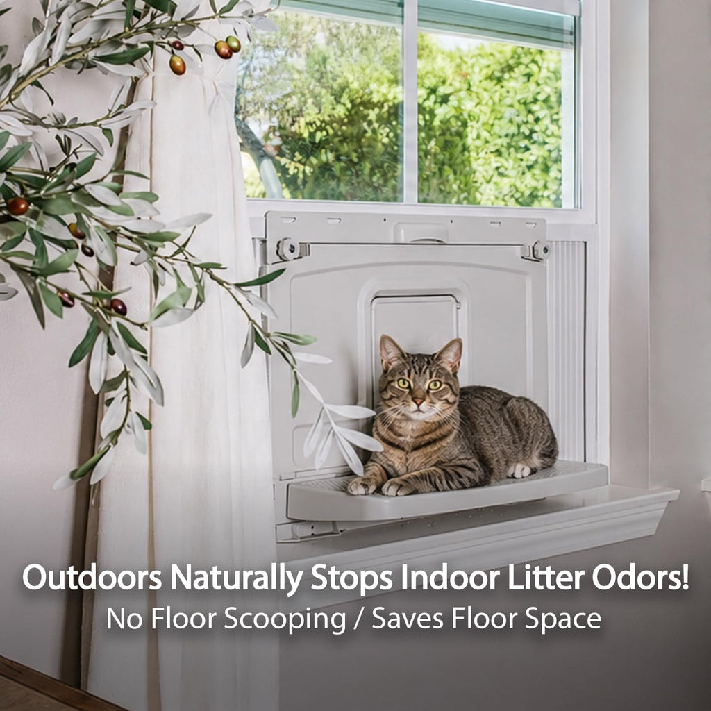 Premier Window Cat Box - Window Catio, Perch, & Freshness System