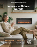 Electric Fireplace 40 Inch with 3 Remotes
