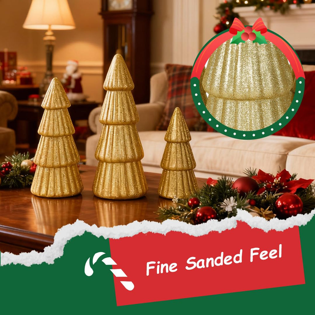 Gold Tabletop Christmas Trees