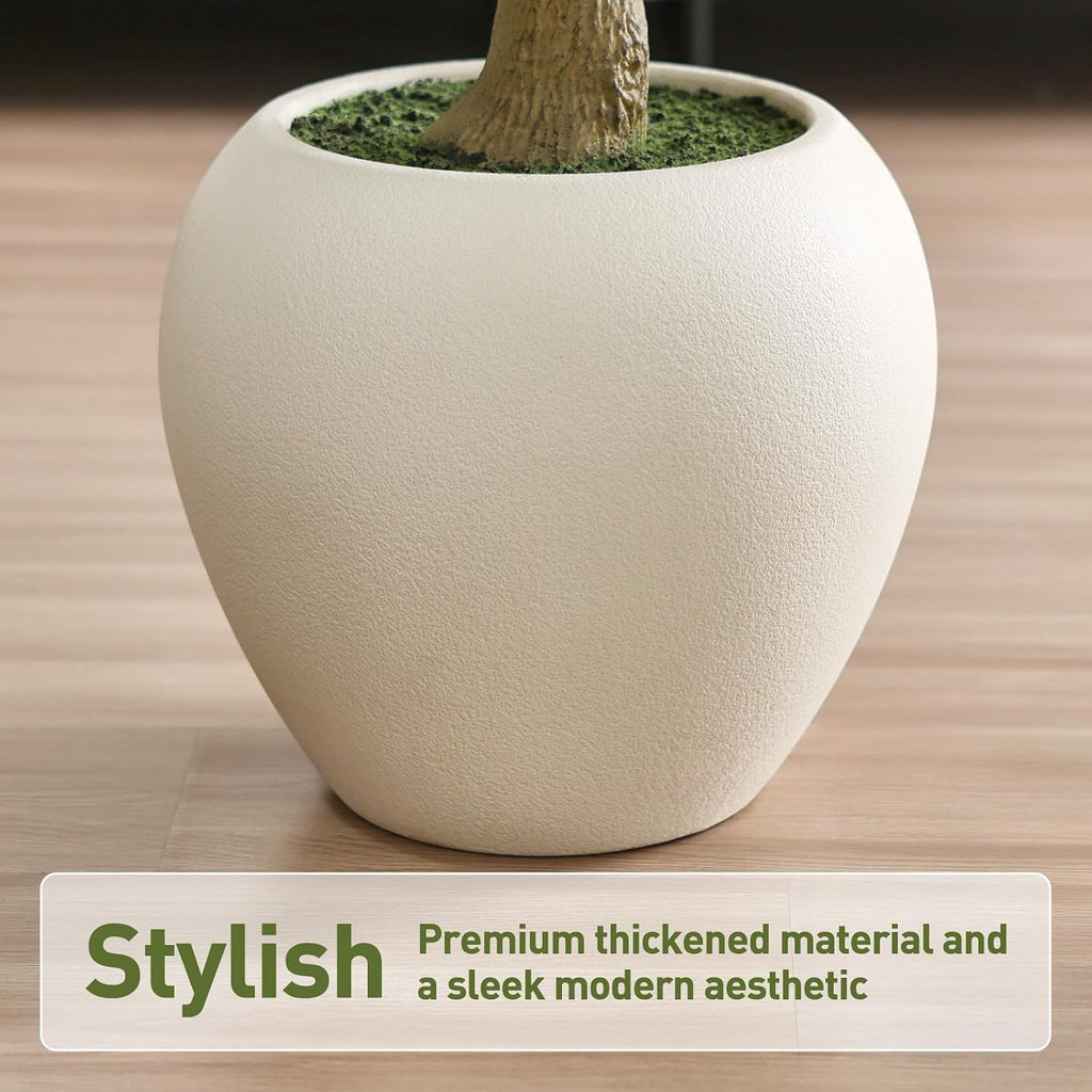 6FT Olive Trees Artificial Indoor with 12in White Round Planter