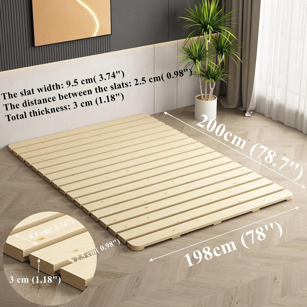 Foldable Floor Bed Frame for Japanese Futon Mattress
