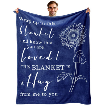 Get Well Gifts for Men or Women, Hug Inspirational Blanket, 60"x80"