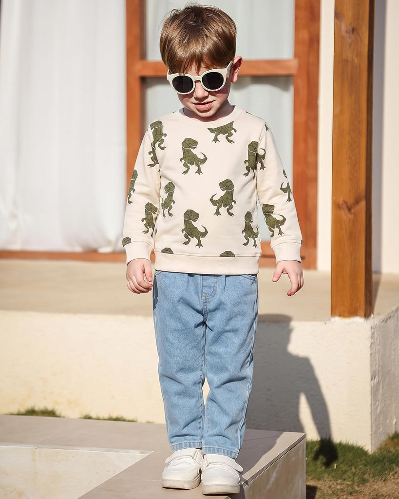 Toddler Boy Cotton Sweatshirts Long Sleeve Shirt Tops Pullover