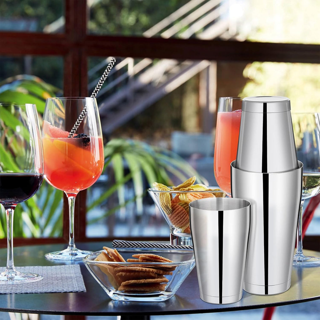 Cocktail Shaker Boston Shaker Set Professional Bartender Kit Bar Stainless Steel Drink Shaker Bartending - Set of 8