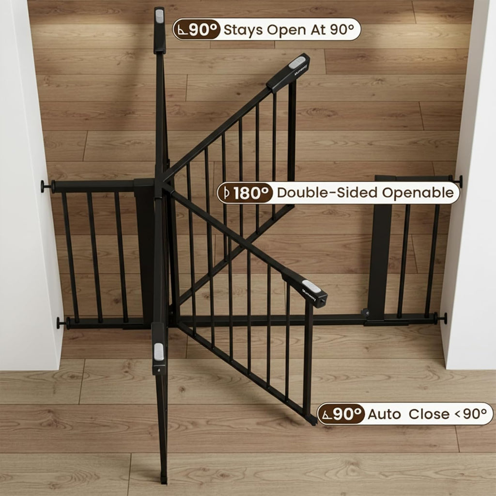 29.7-51" Extra Wide Baby & Dog Safety Gate for Stairs & Doorways