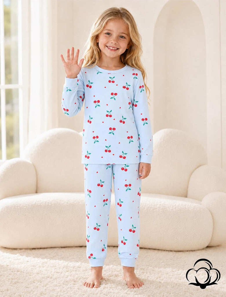 Girls Pajamas 2 Piece Snug Long Sleeve Pjs Sets 4-14 Years