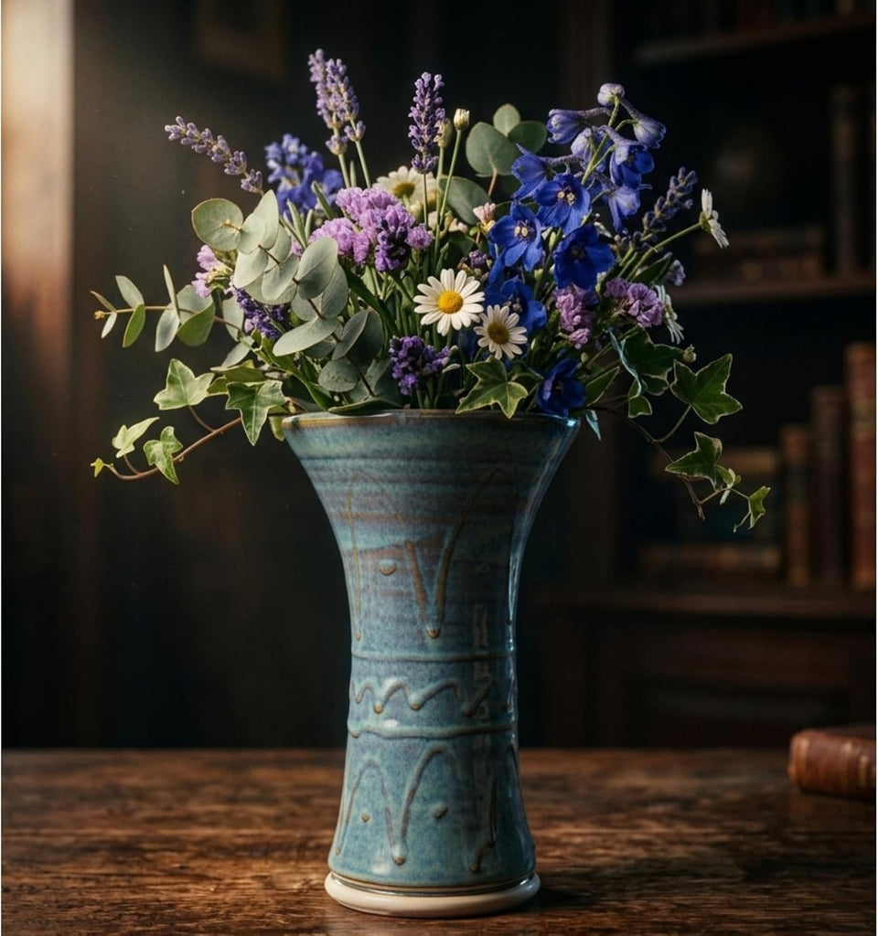 Arch Pottery Flower Vase Minimalist Handmade Modern Decorative Centerpiece Table Home Decor for Dry Flowers & House
