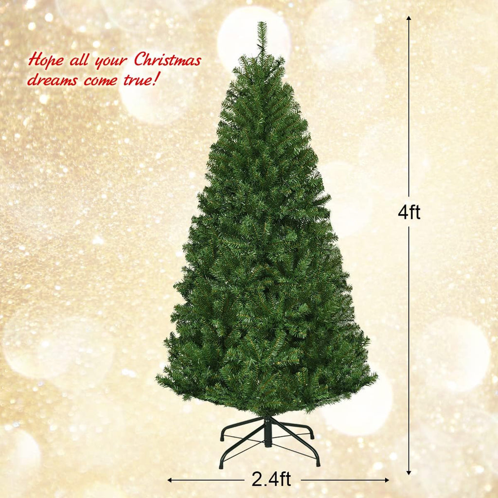 4 FT Pre-lit Christmas Tree, Artificial Holiday Xmas Tree