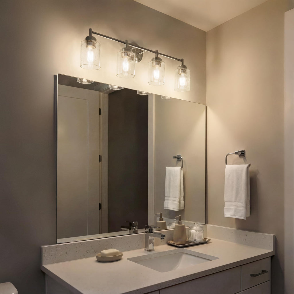 Winslow 4-Light Farmhouse Vanity Light, Brushed Nickel