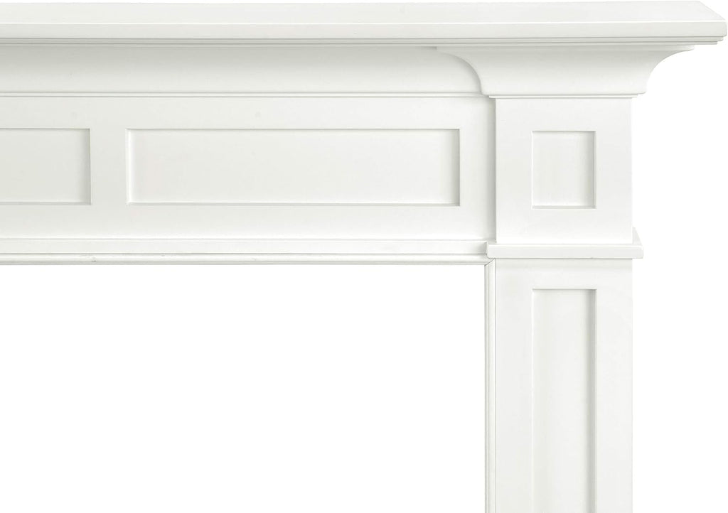 Furniture for Your Fireplace, Premium Grade A MDF Mantel Surround, Crisp White Paint, Interior Opening 48"