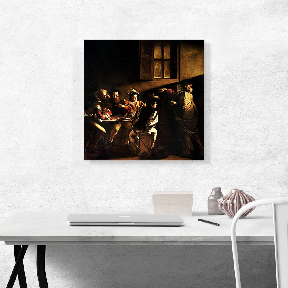 The Calling of Saint Matthew 1600 Canvas Art Print Stretched Framed Painting Picture Poster Giclee Wall Decor by
