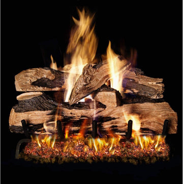 36-inch Split Oak Designer Plus Gas Log Set with Vented Natural Gas G45 Burner - Match Light