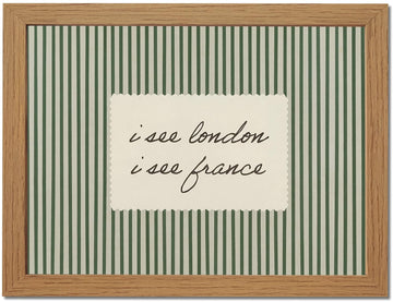 I See London I See France Wall Funny Bathroom Quote Canvas Print Framed