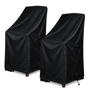 Stackable Waterproof, Outdoor Chair Covers Waterproof, 600D Heavy Duty Barstool Furniture Covers, Fits for 4-6