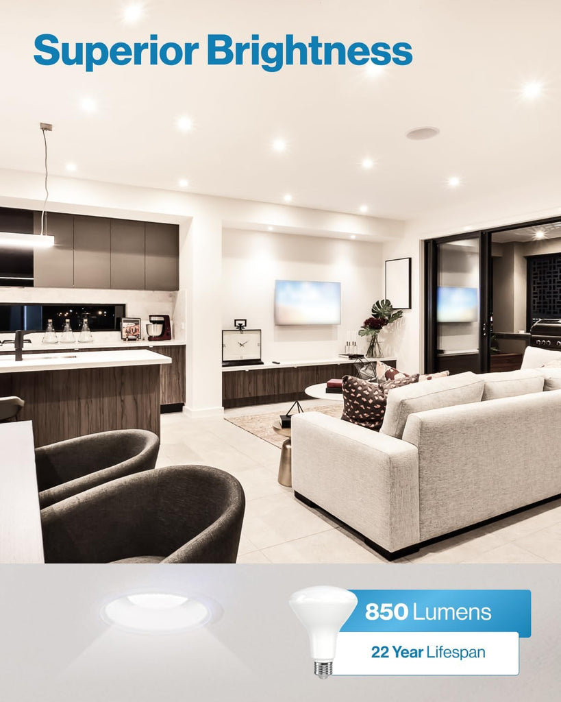 16 Pack BR30 Light Bulbs LED, Recessed Can Light Bulbs, Indoor Flood Bulb, 850 LM, 11W (65W Equivalent), 2700K Soft