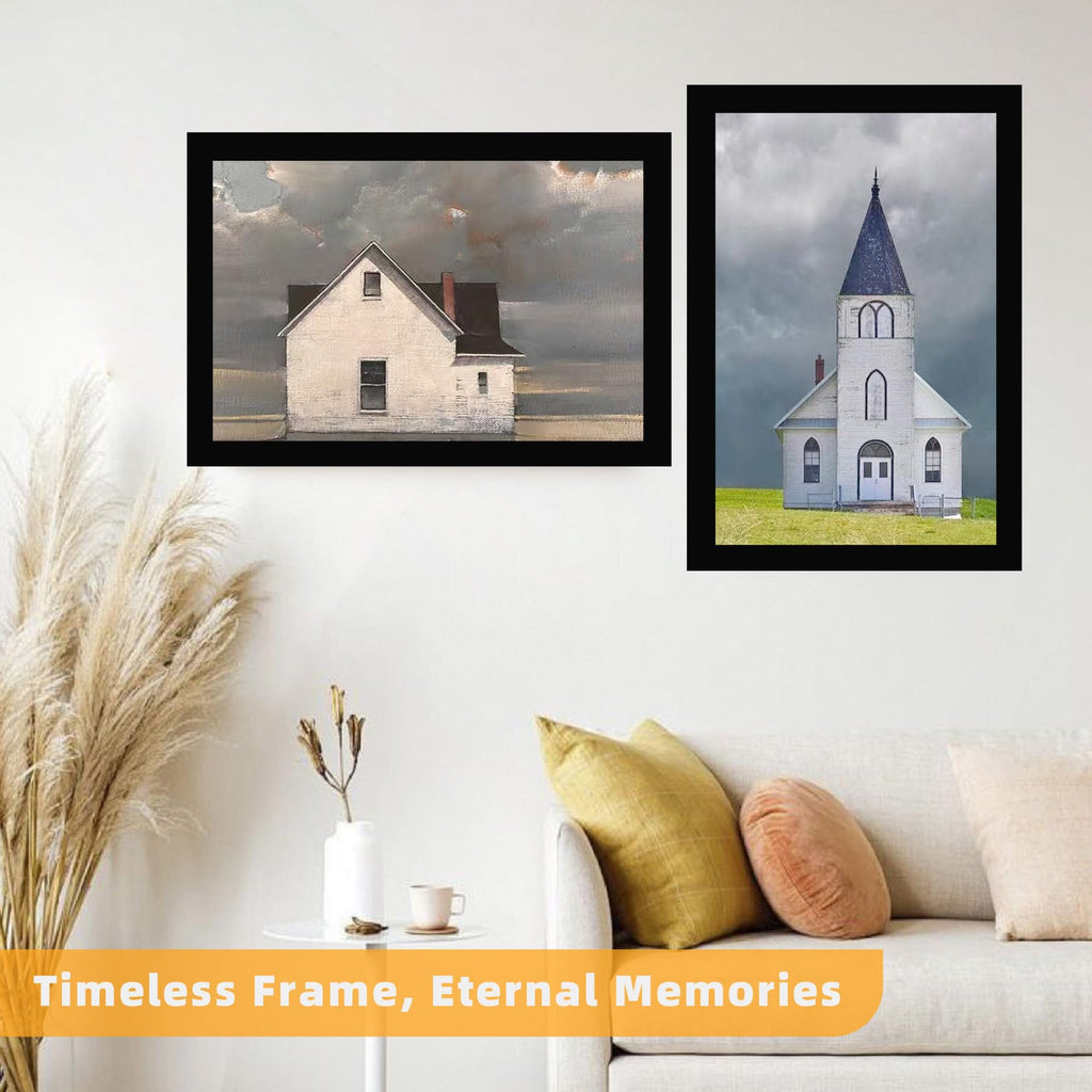 27x40 Poster Frame for Wall Display with HD Plexiglas, Engineered Wood for 27 x 40 Picture, Black, 1 Pack