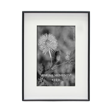 6x8 Brass Shadow Box Metal Picture Frame with 4x6 Photo Mat