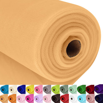 Tulle Fabric Roll 54 Inch 40 Yards, Large Tulle Spool Bolt (Metallic Gold)