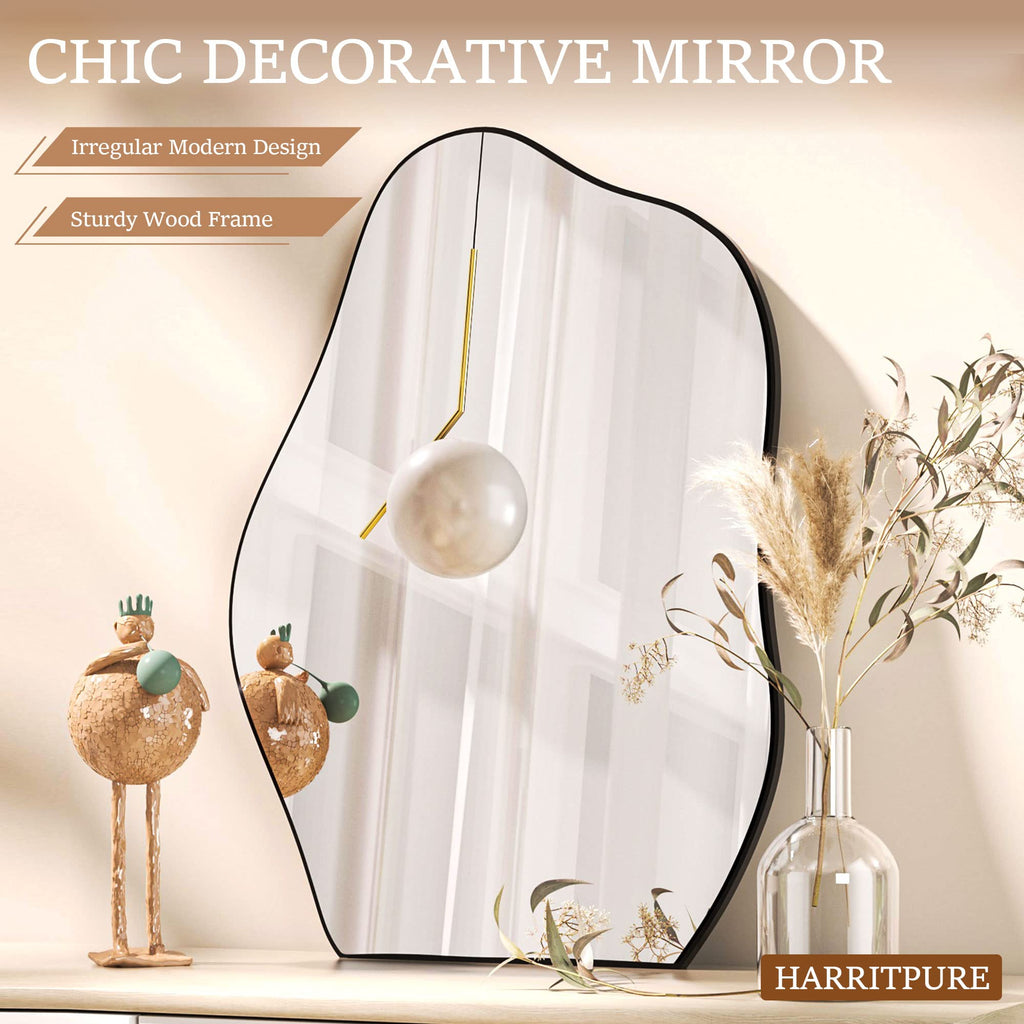 Irregular Wall Mirror, 20"x28" Bathroom Mirror for Over Sink