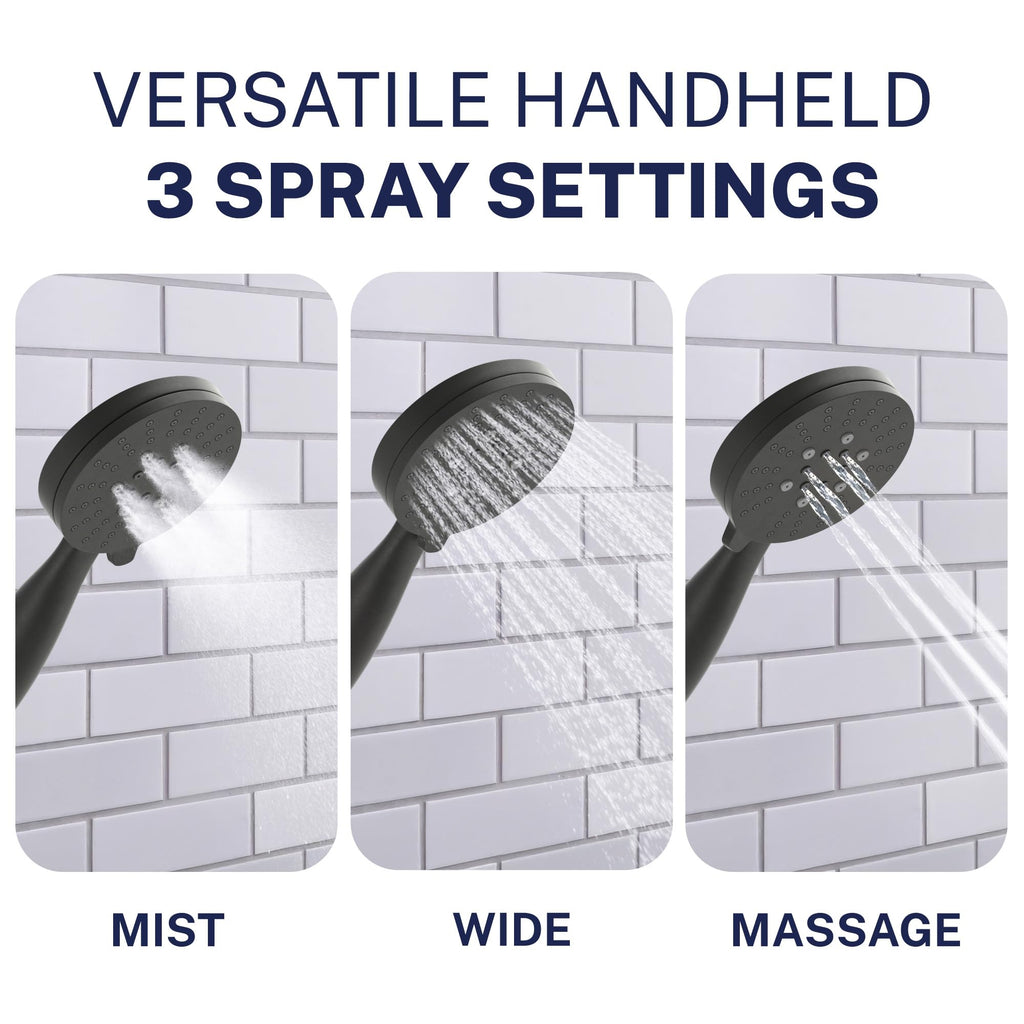 Metal Dual Shower Head Combo With Handheld and Rainfall