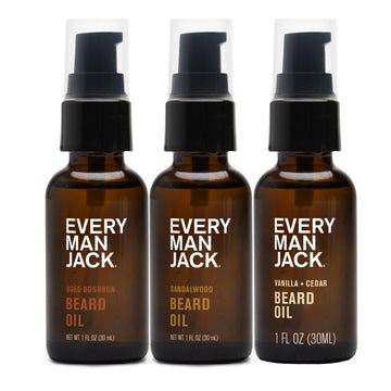 Hydrating Beard Oil Gift Set for Men, Full Size Variety 3pk