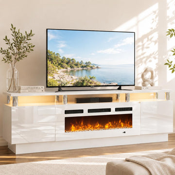 70" TV Stand, Entertainment Center & Media Console with Storage, Fits TVs up to 80", Modern TV Cabinet with Shelves