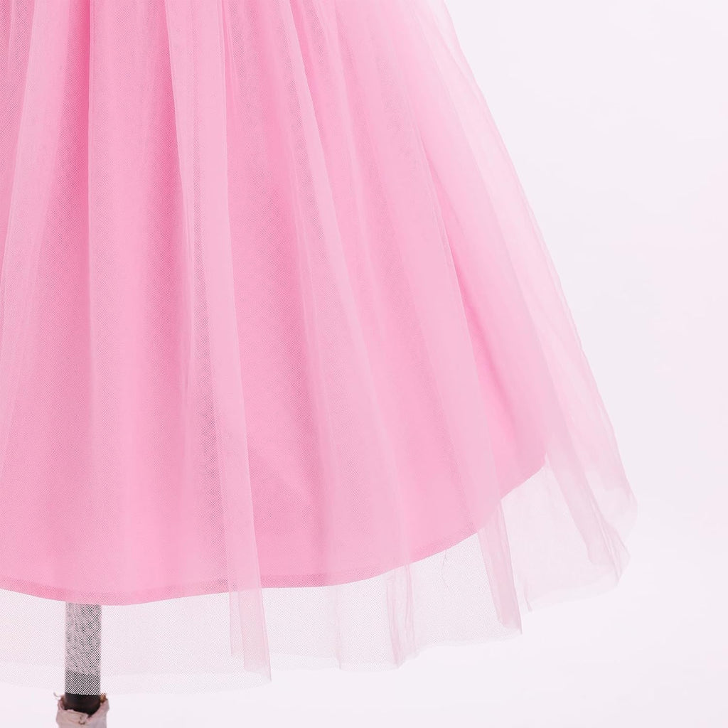 Toddler Girls Birthday Dress Tulle Smocked Pageant Summer Sundress